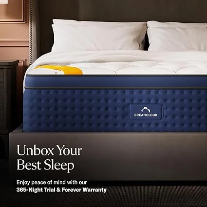 King size DreamCloud hybrid mattress with supportive layers