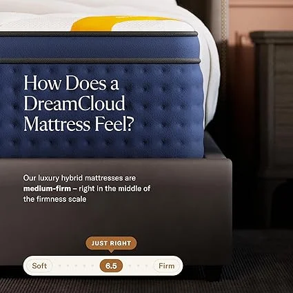 DreamCloud Premier Rest mattress with forever warranty and CertiPUR-US certification