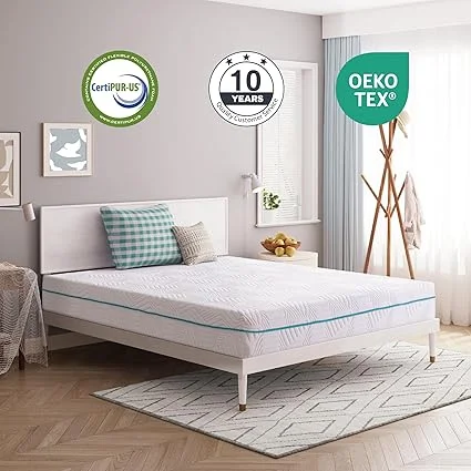Dyonery gel charcoal fiberglass free queen mattress with cooling technology