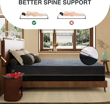 Dyonery hybrid mattress setup in bedroom with cooling cover
