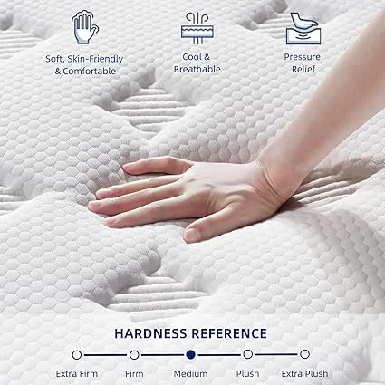 12-inch thick king mattress measuring 80x76 inches