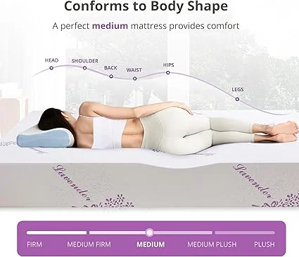 Memory foam mattress infused with cooling green tea gel technology