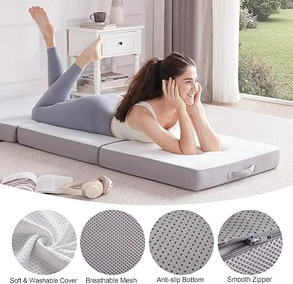 Eiayeebil foldable mattress used for camping and travel