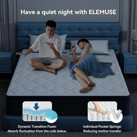 Memory foam mattress providing excellent pressure relief for comfortable sleep
