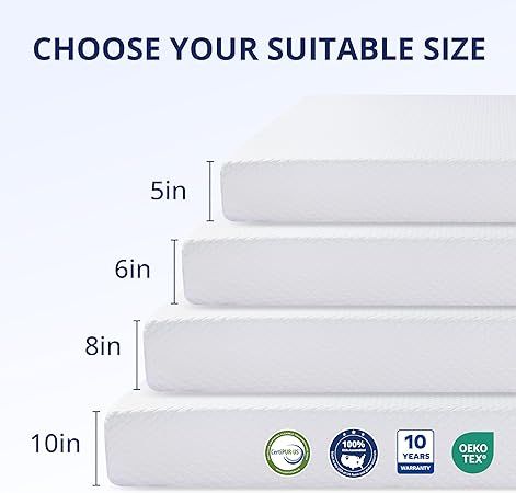 6 inch Emerspring mattress providing medium firm support and pressure relief