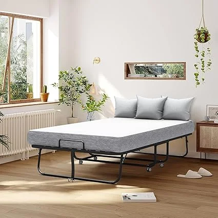 Espsilto folding bed being easily set up and transported