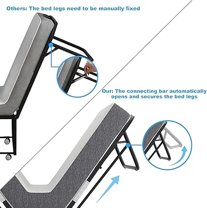 Espsilto folding mattress providing comfortable sleeping surface
