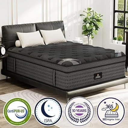 FANSACE 14-inch deluxe mattress featuring pocket springs for enhanced support
