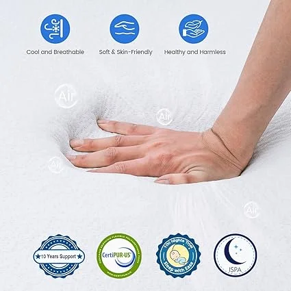 Medium firm gel memory foam queen size mattress for optimal sleep