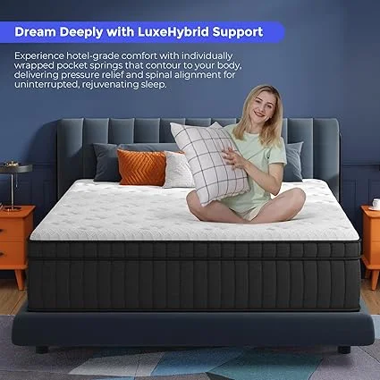 FAYAMORE full size bed dimensions 75 inches long by 54 inches wide by 12 inches thick