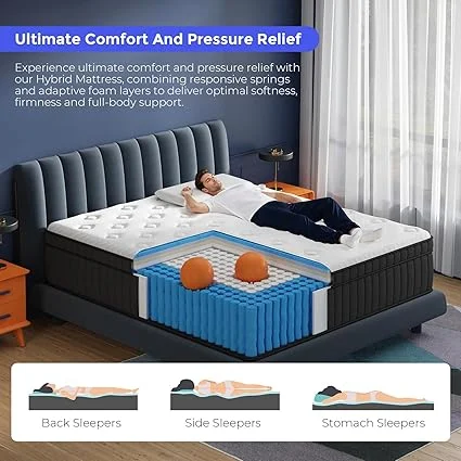 FAYAMORE hybrid mattress delivered in a box for easy setup