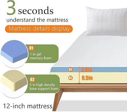 FDW mattress compressed in a box for easy delivery and setup