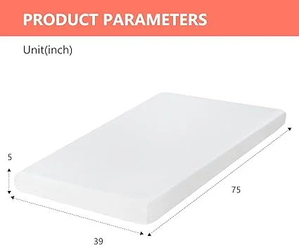 Medium firm FDW mattress compressed in bed in a box