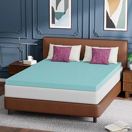 FDW queen mattress with cooling gel memory foam in bed frame