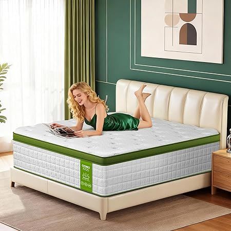 Fiberglass free twin mattress offering pressure relief for side, back, and stomach sleepers