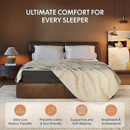 FLEXISPOT adjustable bed showing different incline positions for reading and sleeping