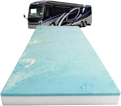 Foamma visco gel memory foam bunk mattress for truck campers and RVs