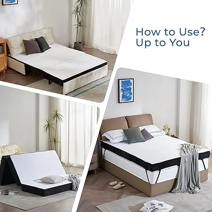 Close-up of Freesof memory foam mattress foldable design