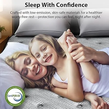 Full mattress measuring 75 inches long by 54 inches wide