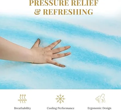 Full size mattress with pressure relieving memory foam