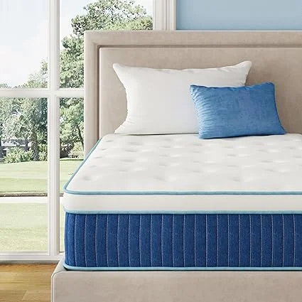 Fiberglass-free construction of Gelsea twin size hybrid mattress