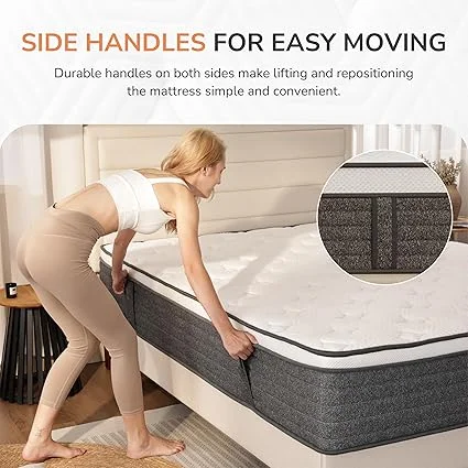 Person sleeping comfortably on Generic hybrid mattress with proper spinal alignment