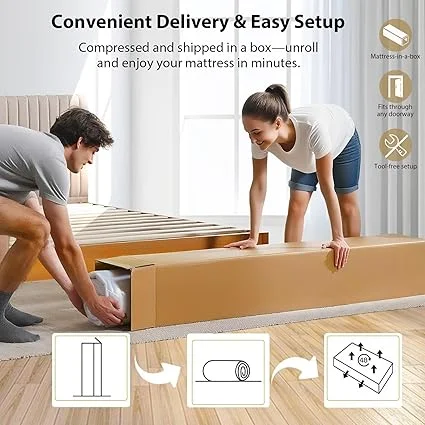 10-inch twin size mattress perfect for bedroom use