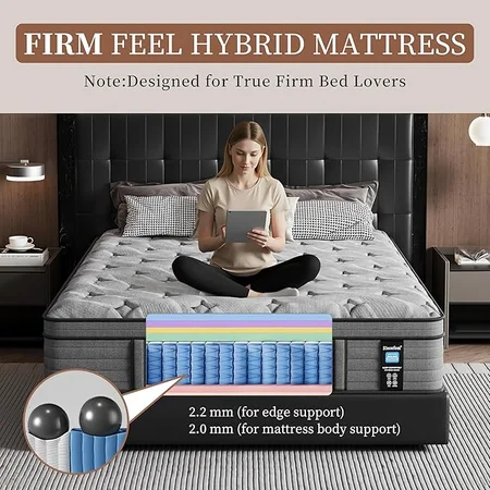 Extra lumbar support in 1 mattress for back pain relief