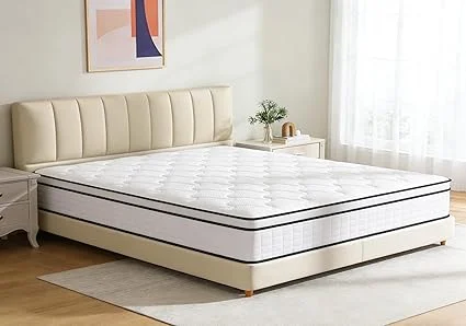 Generic 12 inch hybrid mattress in a box with medium firm support