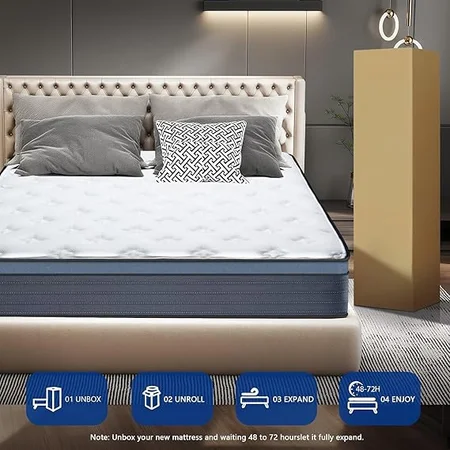 King bed in a box for easy setup and immediate use