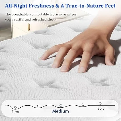 Medium firm mattress with reinforced edges for better stability