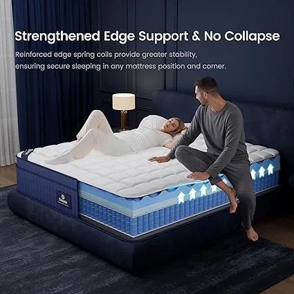 Hybrid design with pocket springs and gel memory foam in Generic mattress