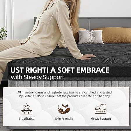 Generic queen size mattress easy setup from bed in a box