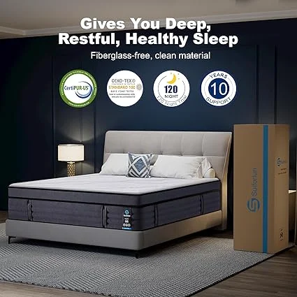 Suiforlun mattress showing support layers and coil system