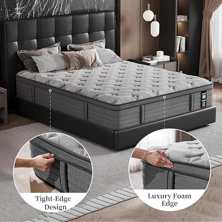 Zoned support spring system in 1 mattress for targeted pressure relief