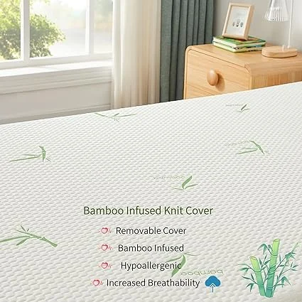 Bamboo cover mattress that is breathable and hypoallergenic