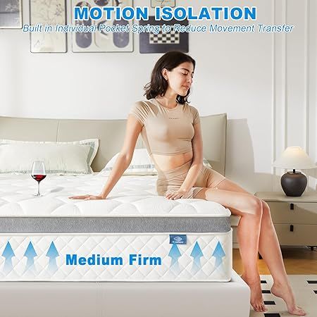 Happiland hybrid mattress combining foam and springs for optimal sleep support