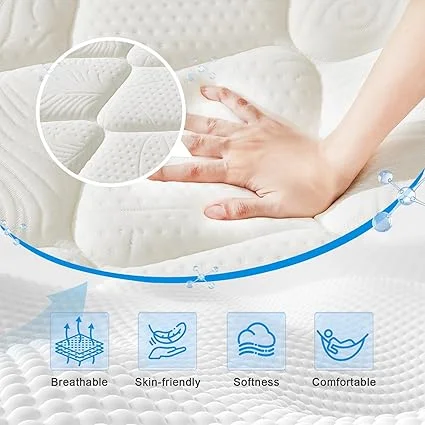 Memory foam layer with breathable design for cool sleep