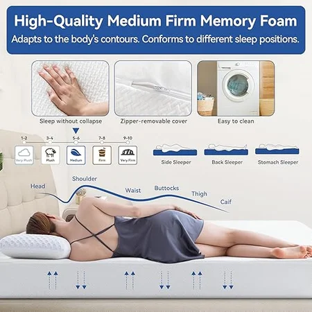 80x72 inch Hcore RV mattress with memory foam construction