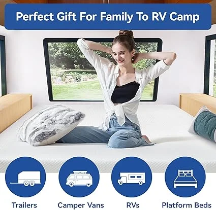 Hcore RV and camper mattress providing pressure relief and support