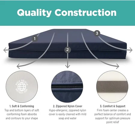 Heavy-duty truck mattress with non-slip base for secure placement