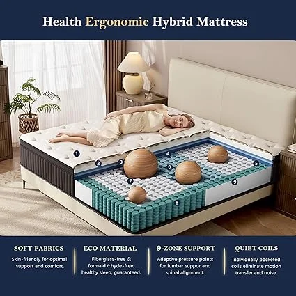 HELFIM CertiPUR-US certified queen mattress with safety and quality standards