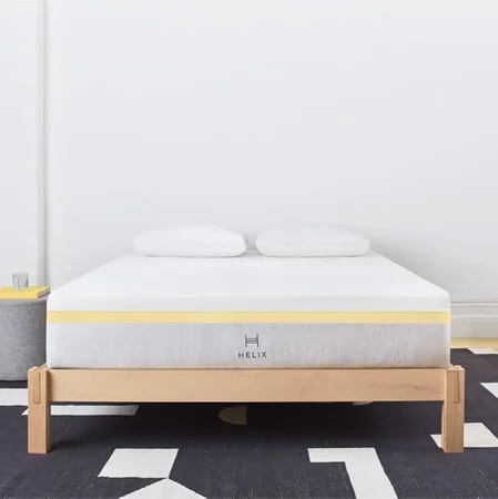 Close-up of Helix Dawn mattress edge support and motion isolation technology
