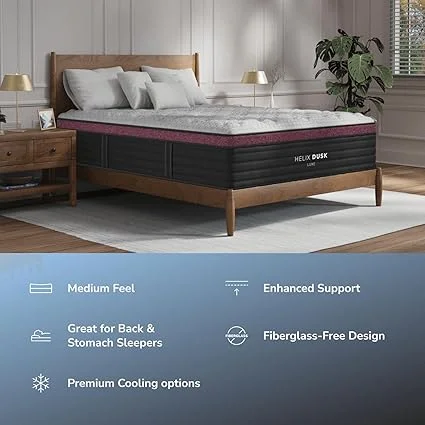 Helix Dusk Luxe mattress showing reinforced edge support