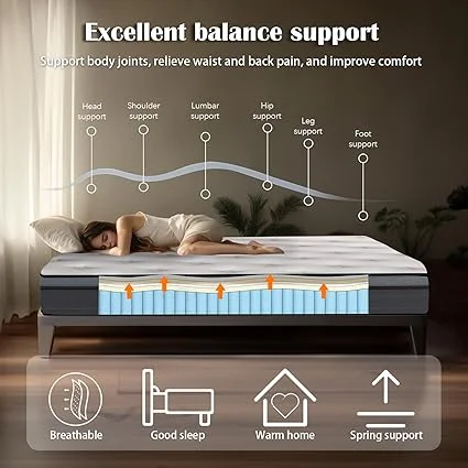 Queen mattress delivered in a box for easy setup and convenient home use