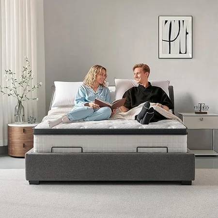 HIMMLINE California King hybrid mattress with pocket springs for motion isolation