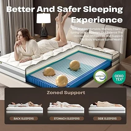 King size bed in a box mattress compressed for easy shipping