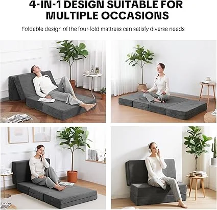 HOMBYS twin mattress ideal for guest room, camping, and travel
