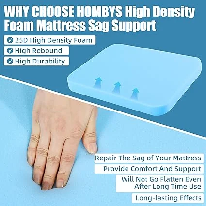 Under mattress foam support layers for bed repair