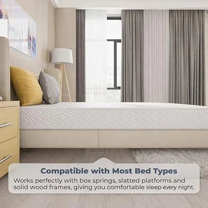 White HomeLife mattress with medium firm feel, perfect for bed use with rolled delivery